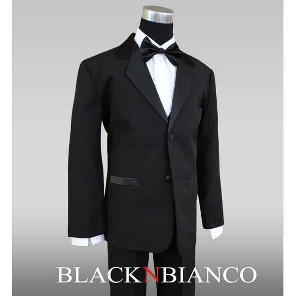 6pc Baby Toddler Boy Teen Formal Black Suit Set or 1pc Satin Bow Tie Only Sm-20 6pc Baby Toddler Boy Teen Formal Black Suit Set or 1pc Satin Bow Tie Only Sm-20